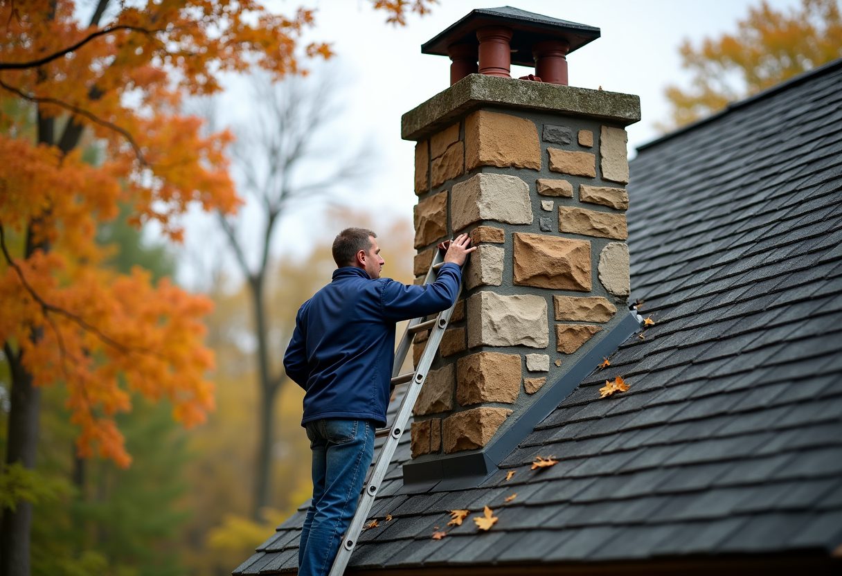 Chimney inspection in Olney